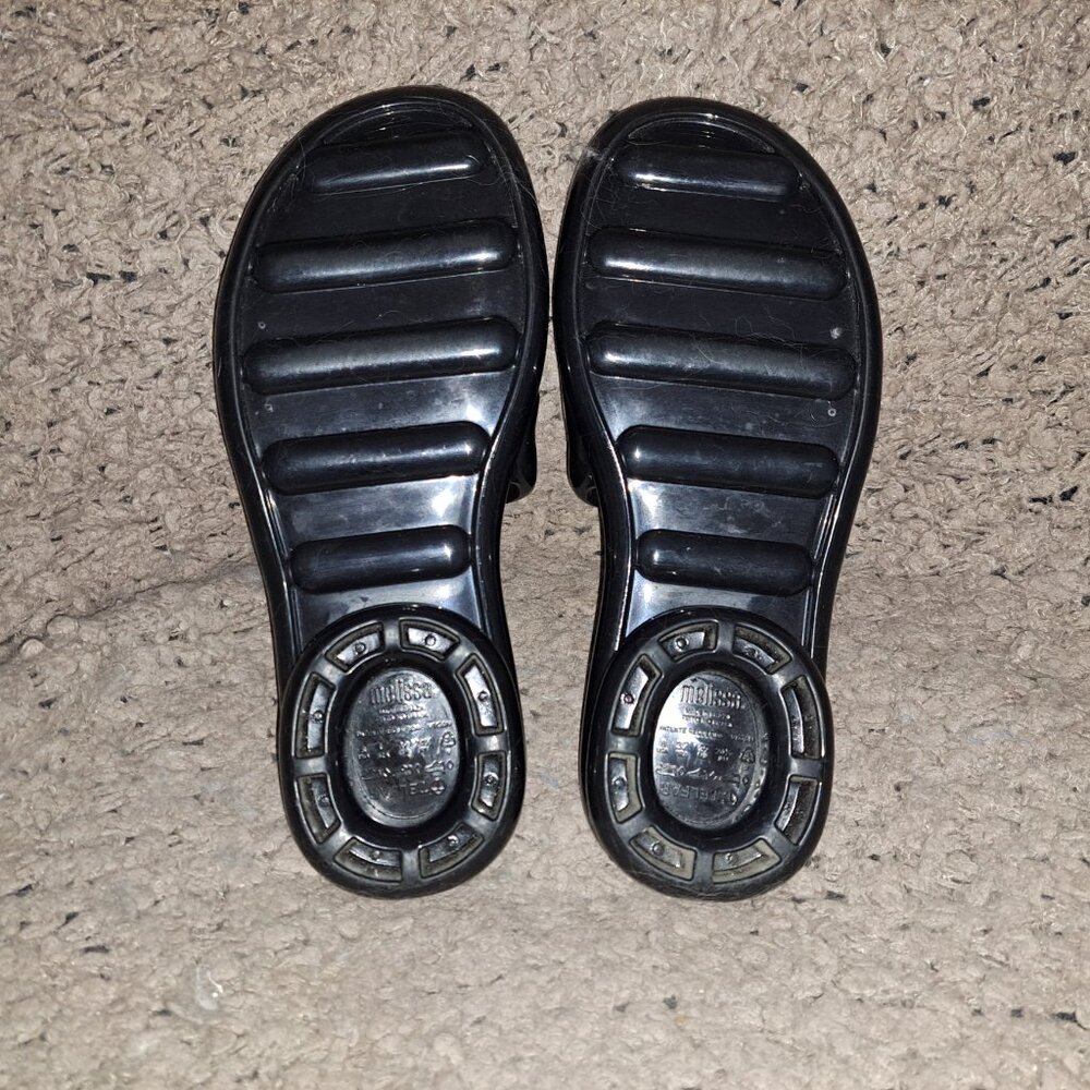 MELISSA x TELFAR Jelly Slide-Black-Size 39/8 US-Near Mint - Picture 9 of 10